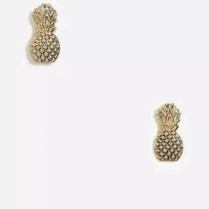 J Crew Factory Gold Pineapple Stud Earrings